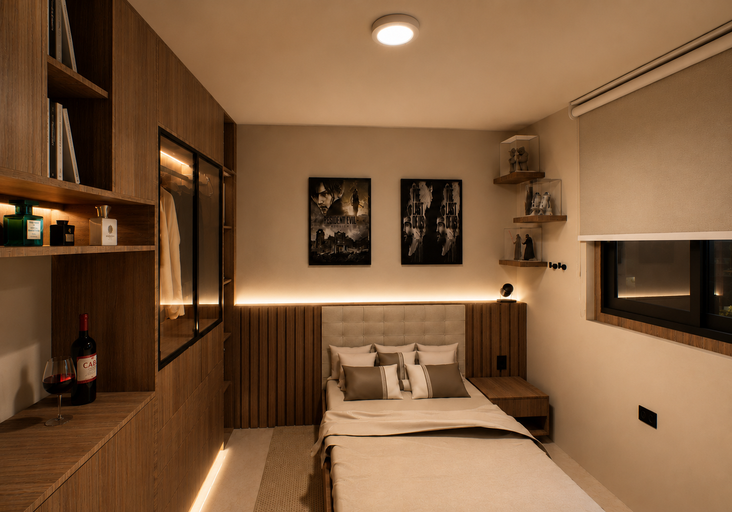 Habitación Cálida Contemporánea - miniatura