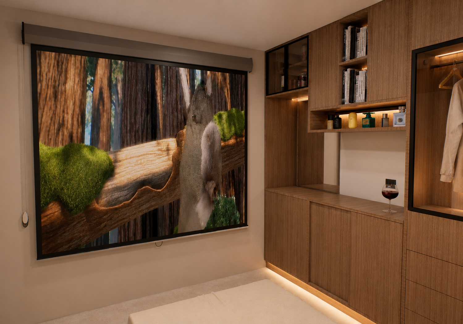 Render 02 habitación cálida contemporánea