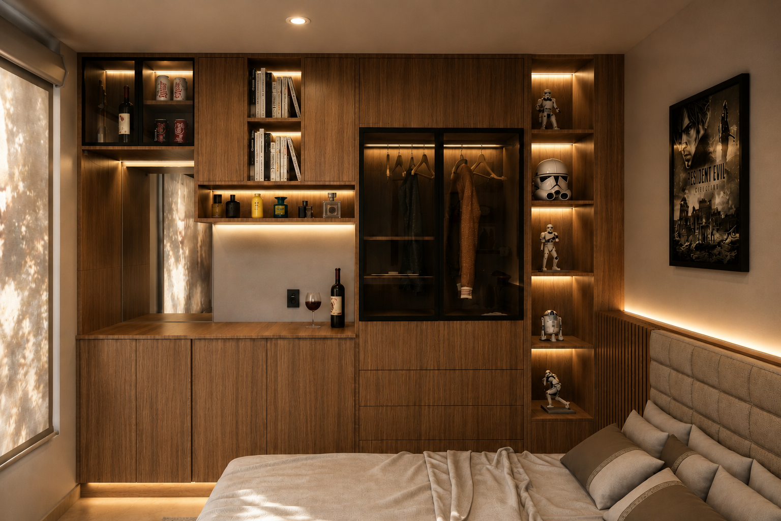 Render 03 habitación cálida contemporánea